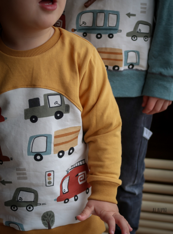 Reststück 130cm Bio-Jersey Cars – Bild 3