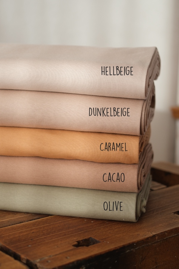 Bündchen glatt Dunkelbeige – Bild 6