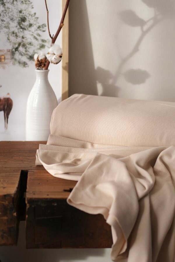 Rib Jersey Creme – Bild 4