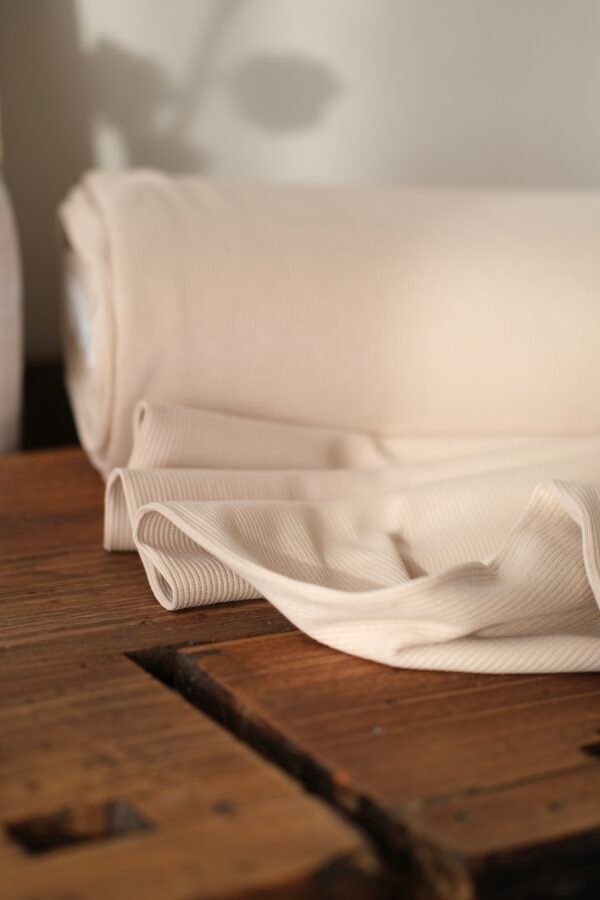 Rib Jersey Creme – Bild 9