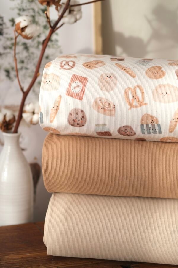 Rib Jersey Caramel – Bild 9