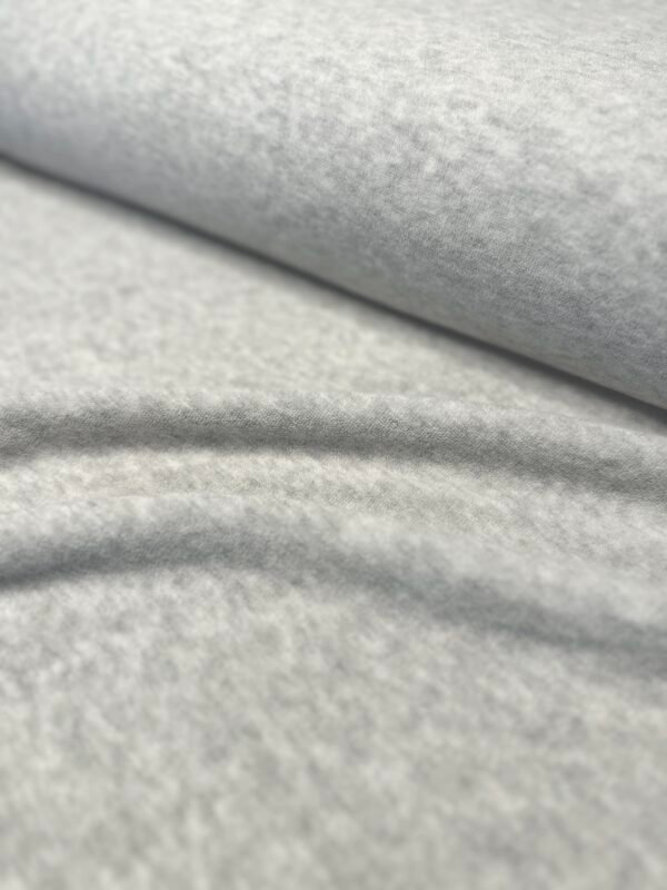 Frottee-Jersey Hellgrau Melange – Bild 2