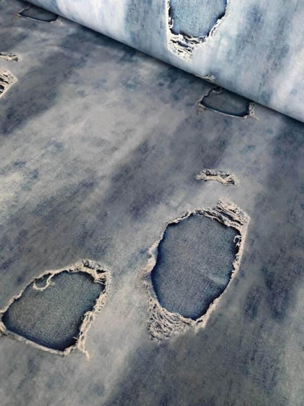 Jeans-Sweat Used Look Blue – Bild 3