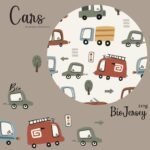 Reststück 130cm Bio-Jersey Cars