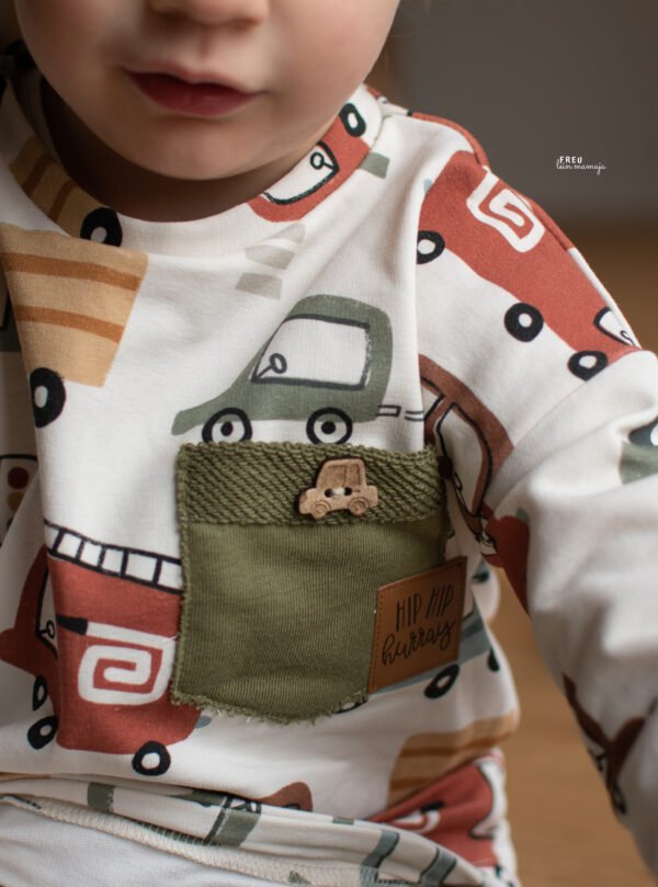 Reststück 130cm Bio-Jersey Cars – Bild 2