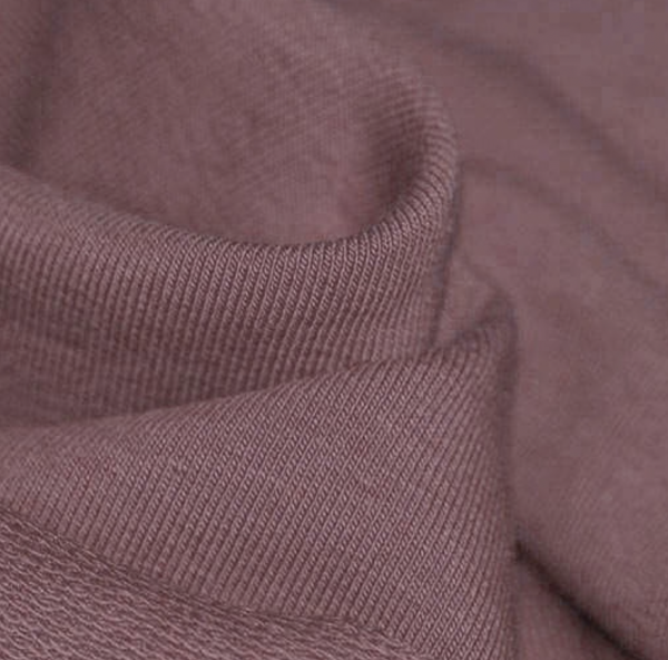 Reststück 49cm French Terry Dark Mauve – Bild 3