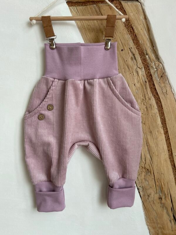 Knickerbocker Breitcord - Altrosa 74/80 – Bild 9