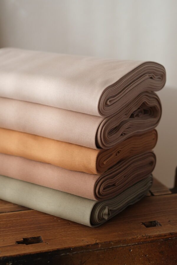 Bündchen glatt Dunkelbeige – Bild 5