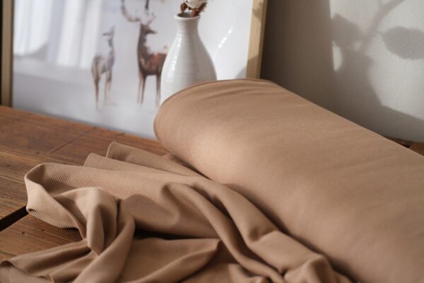 Rib Jersey Caramel – Bild 4