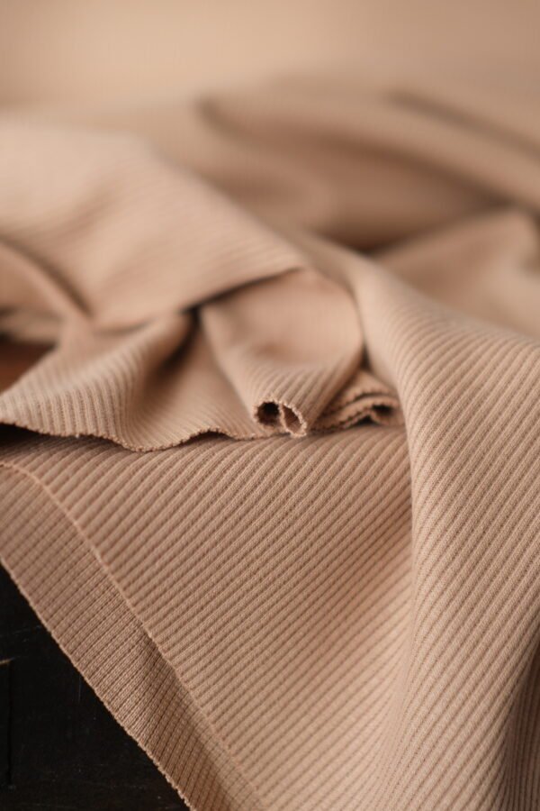 Rib Jersey Caramel – Bild 6