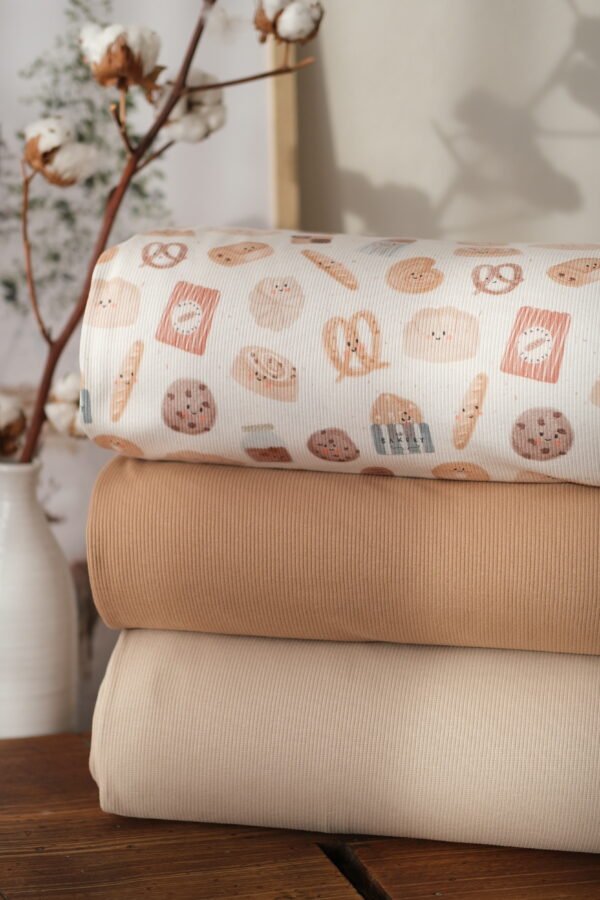 Rib Jersey Caramel – Bild 5