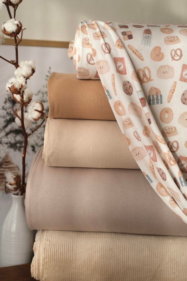 Rib Jersey Caramel – Bild 3