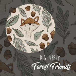 RESTSTÜCK 1m Rib Jersey FOREST FRIENDS