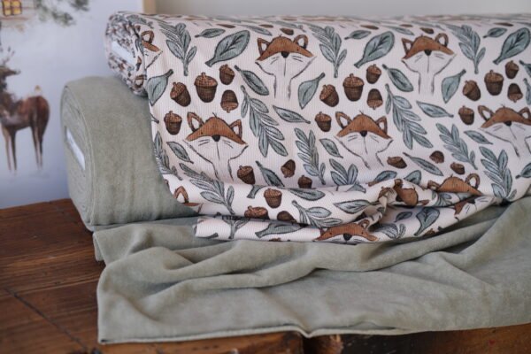 Frottee-Jersey Khaki – Bild 3