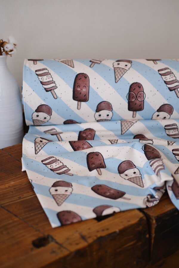 Bio-French Terry EISLIEBE light blue – Bild 7