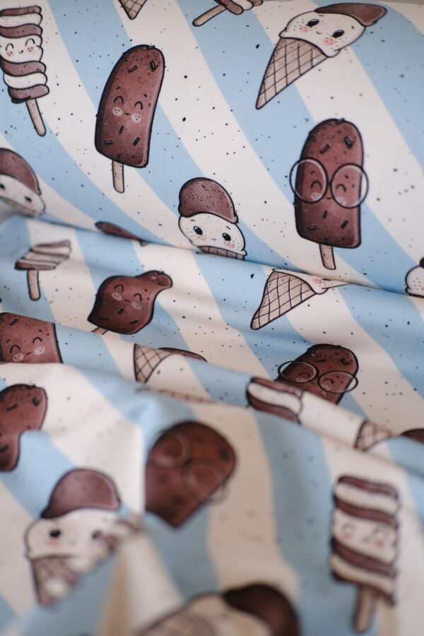 Bio-French Terry EISLIEBE light blue – Bild 5