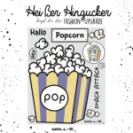 Bügelbild  POPCORN