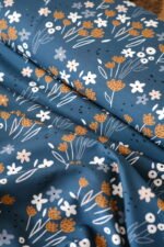 French Terry ART FLOWERS DARK – Bild 5