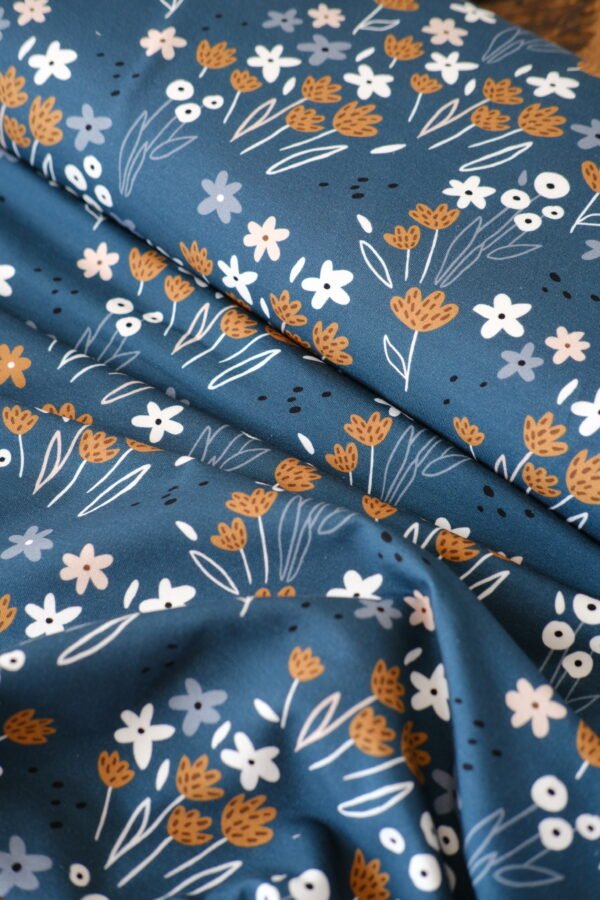 French Terry ART FLOWERS DARK – Bild 5