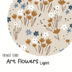 French Terry ART FLOWERS Light
