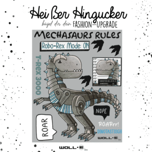 Bügelbild  ROBO REX (grau)