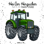 Bügelbild  Traktor Grün