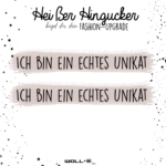 Bügelbild "Ich bin ein echtes Unikat"