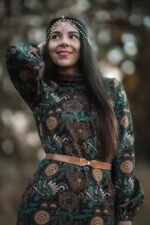 French Terry BOHO DARK FLOWERS – Bild 2