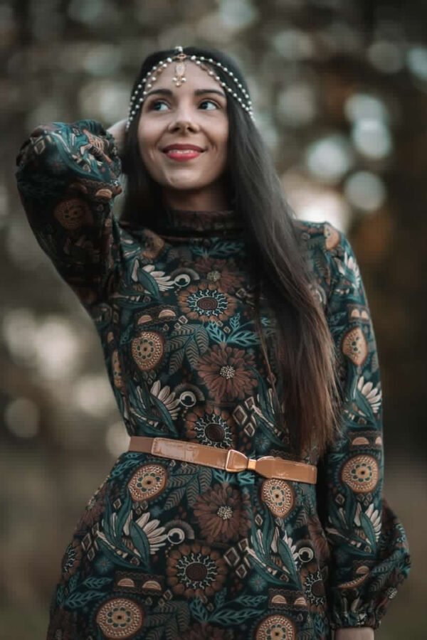 French Terry BOHO DARK FLOWERS – Bild 2