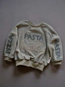 Oversized Sweater "PIZZA,BASTA,MATCHA....BASTA!"