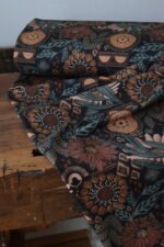 French Terry BOHO DARK FLOWERS – Bild 4