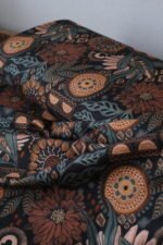 French Terry BOHO DARK FLOWERS – Bild 7