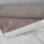Kuschelfell-Breitcord Grau-Beige
