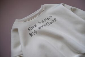 Bügelbild XXL 25x20 "tiny human big emotions" – Bild 3