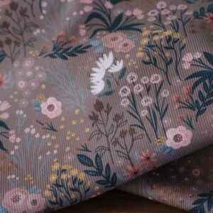 B-WARE Rib Jersey Spätsommerblumen