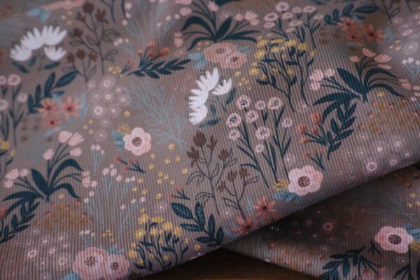 B-WARE Rib Jersey Spätsommerblumen – Bild 2