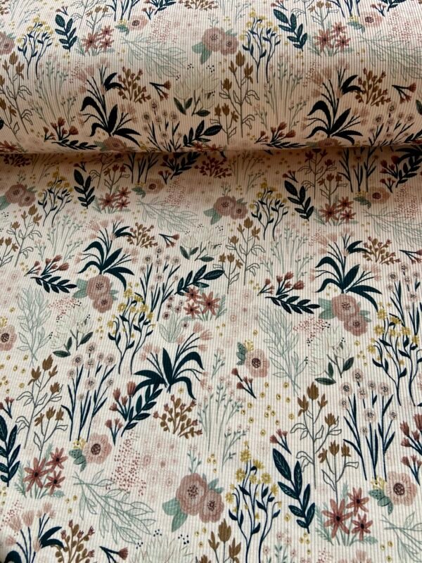 Rib Jersey WILDBLÜTENZAUBER ROSE – Bild 2