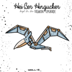 Bügelbild  RoboDino Flug Blau