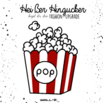 Bügelbild  POPCORN Rot