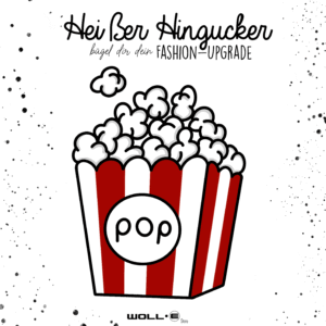 Bügelbild  POPCORN Rot