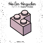 Bügelbild  Baustein Flieder