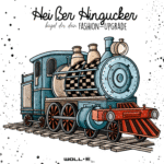 Bügelbild  Big Train Blau Rot