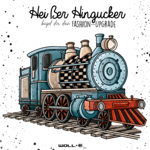 Bügelbild  Big Train Blau Rot