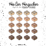 20 Stk. Bausteine Blanko creme / braun