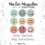 Bügelbild XXL 25x20 "tiny human big emotions"