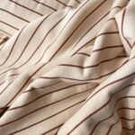 Rib Jersey Warm White & Choco Stripes