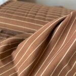 Rib Jersey Choco & Warm White Stripes