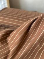 Rib Jersey Choco & Warm White Stripes