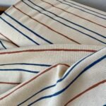 RESTSTÜCK 1.10m Bio Rib-Jersey Natural Stripes