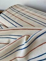 RESTSTÜCK 1.10m Bio Rib-Jersey Natural Stripes